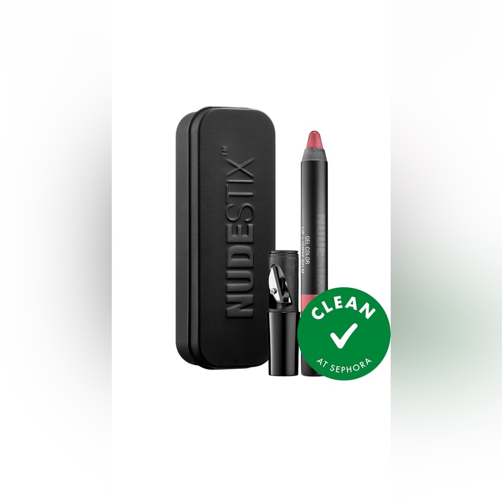NUDESTIX Tinted Gel Lip Balm with Case & Sharpener in Rebel 2.8 g Full Size